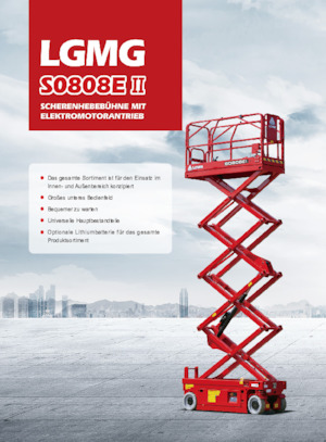 Piattaforme aeree verticali a pantografo su ruote LGMG  S0808EII