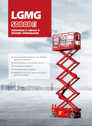 Piattaforme aeree verticali a pantografo su ruote LGMG  S0808II