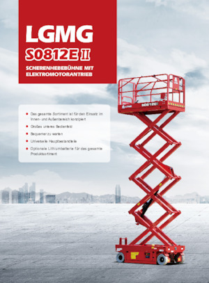 Piattaforme aeree verticali a pantografo su ruote LGMG  S0812EII-Li