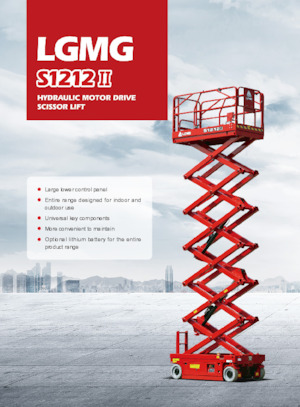 Piattaforme aeree verticali a pantografo su ruote LGMG  S1212II 