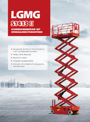 Piattaforme aeree verticali a pantografo su ruote LGMG  S1413II-Li
