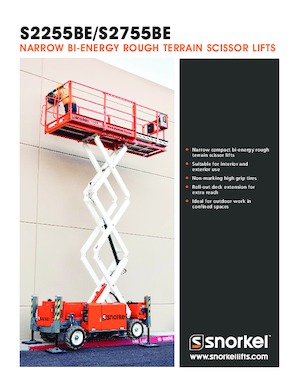 Piattaforme aeree verticali a pantografo su ruote Snorkel S2755BE