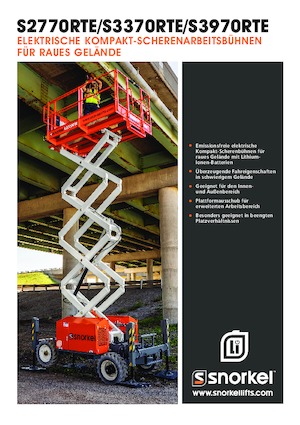 Piattaforme aeree verticali a pantografo su ruote Snorkel S3370RTE