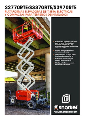 Piattaforme aeree verticali a pantografo su ruote Snorkel S3370RTE