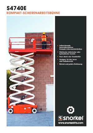 Piattaforme aeree verticali a pantografo su ruote Snorkel S4740E