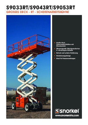 Piattaforme aeree verticali a pantografo su ruote Snorkel S9043RT