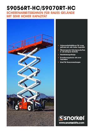 Piattaforme aeree verticali a pantografo su ruote Snorkel S9056RT-HC