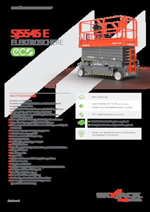 Piattaforme aeree verticali a pantografo su ruote Skyjack SJ 5545E