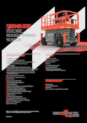 Piattaforme aeree verticali a pantografo su ruote Skyjack SJ 6940 RTE