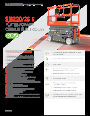 Piattaforme aeree verticali a pantografo su ruote Skyjack SJ3226E