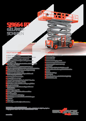 Piattaforme aeree verticali a pantografo su ruote Skyjack SJ9664RT