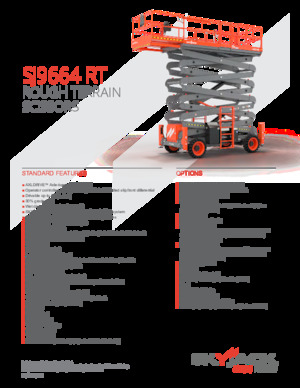 Piattaforme aeree verticali a pantografo su ruote Skyjack SJ9664RT