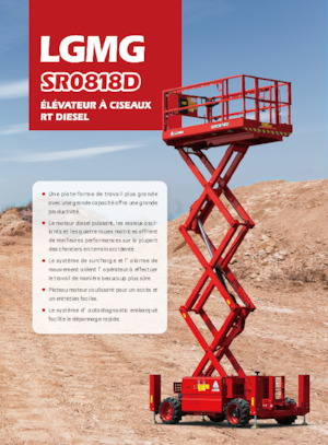 Piattaforme aeree verticali a pantografo su ruote LGMG  SR0818D