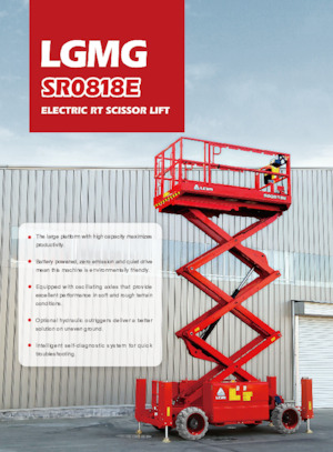 Piattaforme aeree verticali a pantografo su ruote LGMG  SR0818E