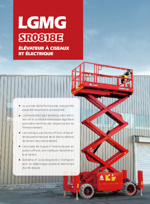 Piattaforme aeree verticali a pantografo su ruote LGMG  SR0818E