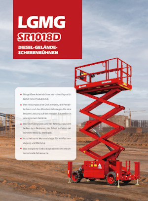 Piattaforme aeree verticali a pantografo su ruote LGMG  SR1018D