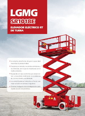 Piattaforme aeree verticali a pantografo su ruote LGMG  SR1018E