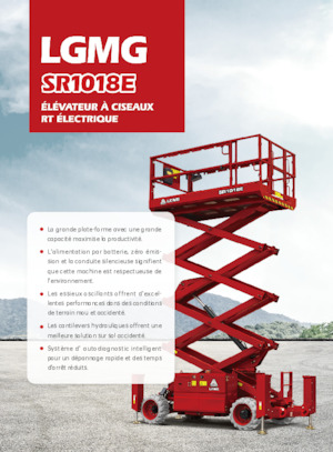 Piattaforme aeree verticali a pantografo su ruote LGMG  SR1018E