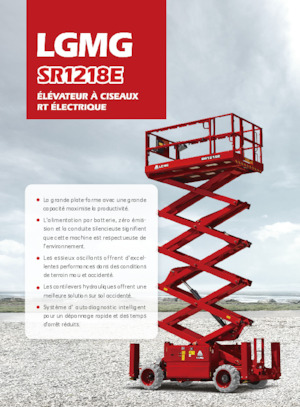 Piattaforme aeree verticali a pantografo su ruote LGMG  SR1218E
