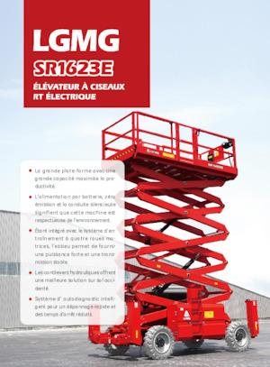 Piattaforme aeree verticali a pantografo su ruote LGMG  SR1623E