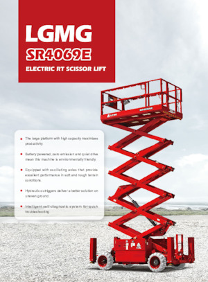 Piattaforme aeree verticali a pantografo su ruote LGMG  SR4069E