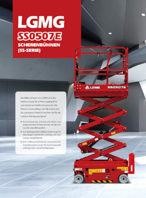 Piattaforme aeree verticali a pantografo su ruote LGMG  SS0507E 