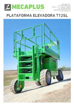 Piattaforme aeree verticali a pantografo su ruote Mecaplús T12SL