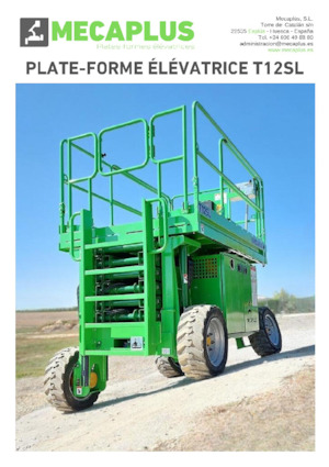 Piattaforme aeree verticali a pantografo su ruote Mecaplús T12SL