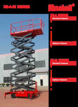 Piattaforme aeree verticali a pantografo su ruote Mantall XE-A140S