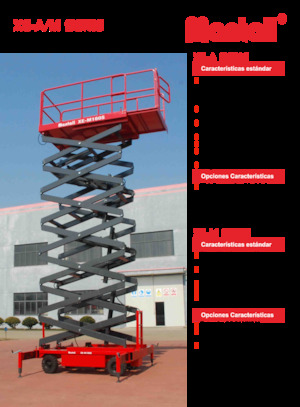 Piattaforme aeree verticali a pantografo su ruote Mantall XE-A140S