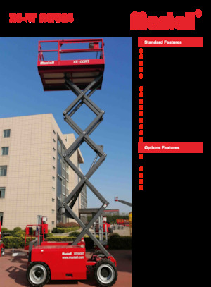 Piattaforme aeree verticali a pantografo su ruote Mantall XE140RT