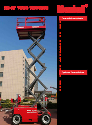 Piattaforme aeree verticali a pantografo su ruote Mantall XE140RT