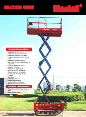 Piattaforme aeree verticali a pantografo su ruote Mantall XE60CT OR