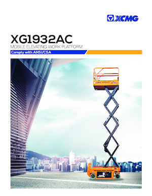 Piattaforme aeree verticali a pantografo su ruote XCMG XG1932AC 
