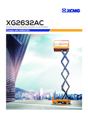 Piattaforme aeree verticali a pantografo su ruote XCMG XG2632AC 