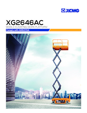 Piattaforme aeree verticali a pantografo su ruote XCMG XG2646AC 