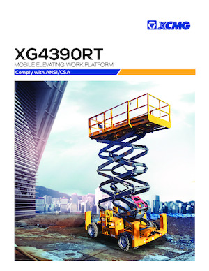 Piattaforme aeree verticali a pantografo su ruote XCMG XG4390RT 