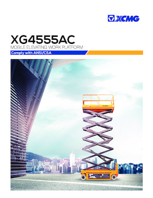 Piattaforme aeree verticali a pantografo su ruote XCMG XG4555AC 