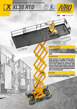 Piattaforme aeree verticali a pantografo su ruote AIRO XL20 RTD