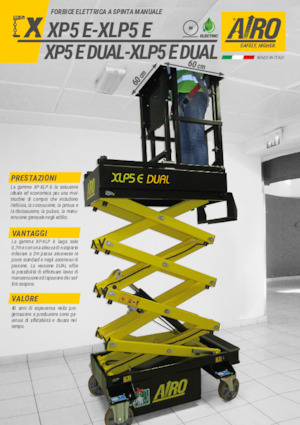 Piattaforme aeree verticali a pantografo su ruote AIRO XLP5 E DUAL