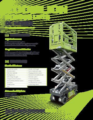 Piattaforme aeree verticali a pantografo su ruote Zoomlion ZS1930DC
