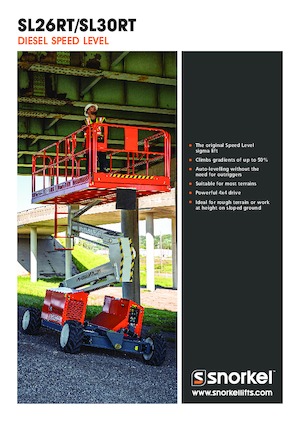 Piattaforme aeree verticali a pantografo su ruote Snorkel SL26RT