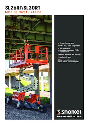 Piattaforme aeree verticali a pantografo su ruote Snorkel SL26RT