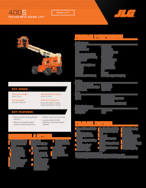 Piattaforme aeree telescopiche gommate JLG 400S