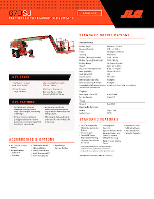 Piattaforme aeree telescopiche gommate JLG 670SJ