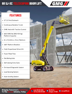 Piattaforme aeree telescopiche gommate GMG 68 SJ-XC 
