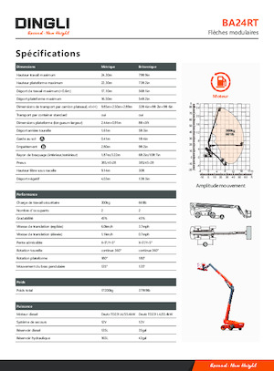 Piattaforme aeree telescopiche gommate Dingli BA24RT