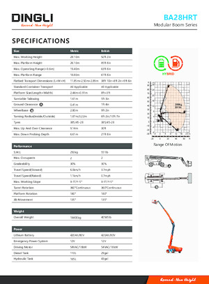 Piattaforme aeree telescopiche gommate Dingli BA28HRT