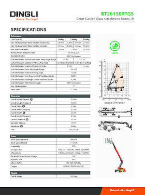 Piattaforme aeree telescopiche gommate Dingli BT2615ERTGS