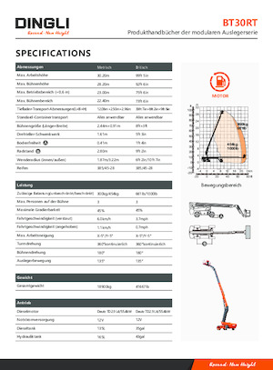 Piattaforme aeree telescopiche gommate Dingli BT30RT